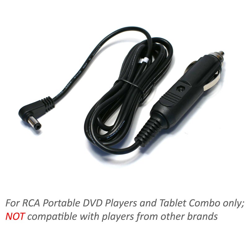 EDOTech EDO Tech Car Charger for RCA Single Dual Screen Portable DVD TV Combo Player Celestron Telescopes 12V 6.5 Ft Power Supply Cord - Image 3